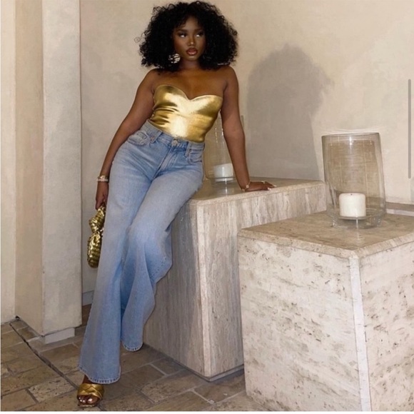 ZARA KNIT BUSTIER TOP - Picture 6 of 10